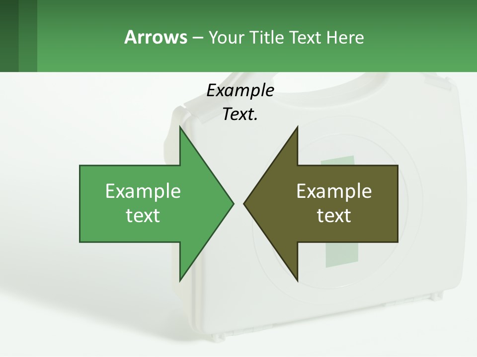 A Medical Kit With A Green Cross On It PowerPoint Template