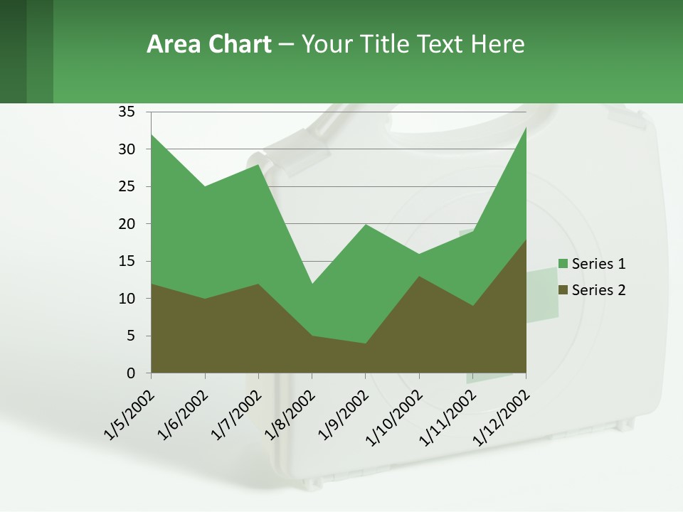 A Medical Kit With A Green Cross On It PowerPoint Template