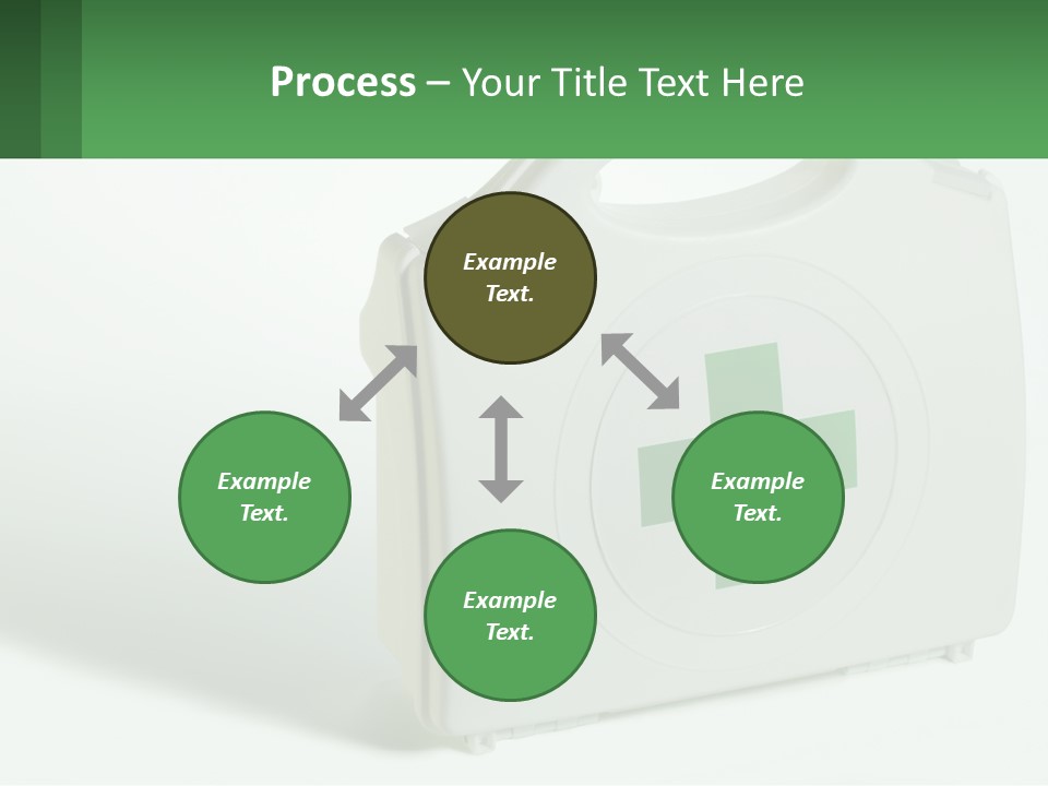 A Medical Kit With A Green Cross On It PowerPoint Template