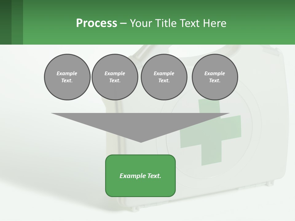 A Medical Kit With A Green Cross On It PowerPoint Template