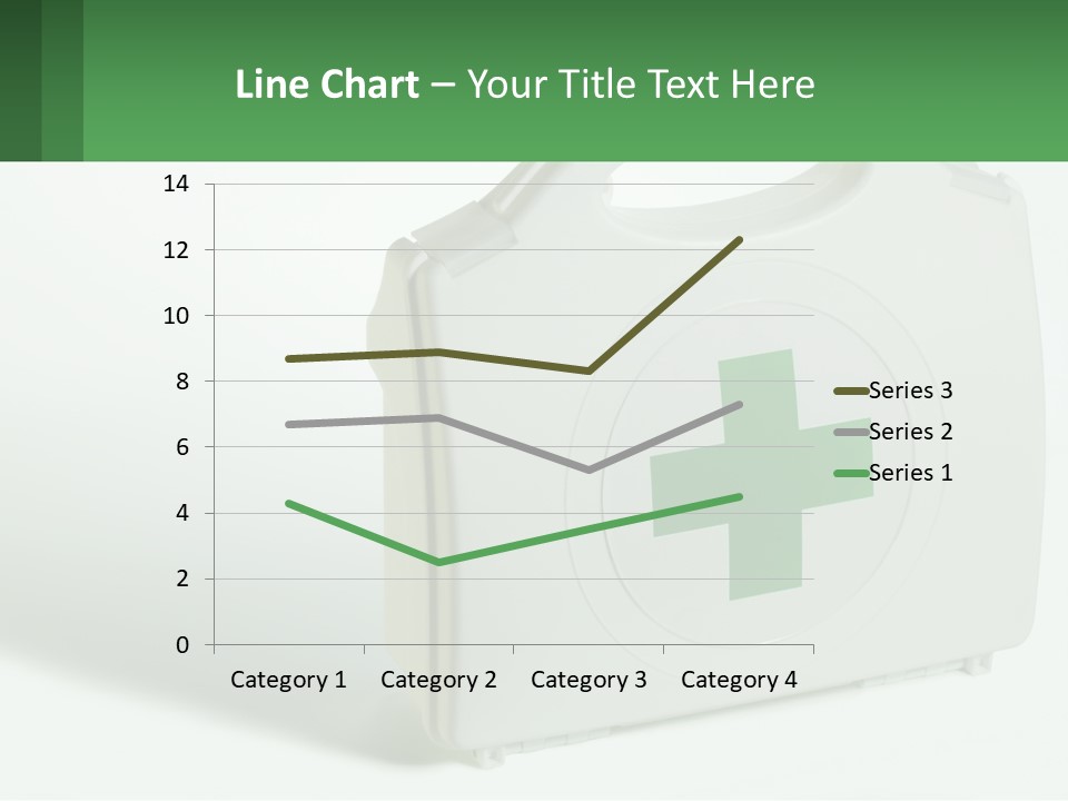 A Medical Kit With A Green Cross On It PowerPoint Template