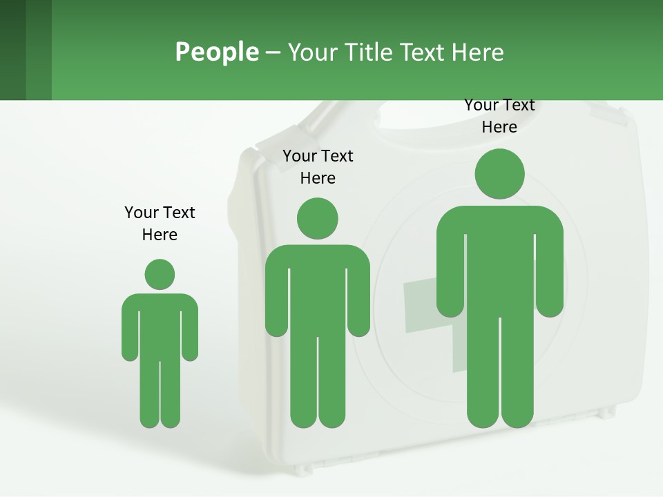 A Medical Kit With A Green Cross On It PowerPoint Template