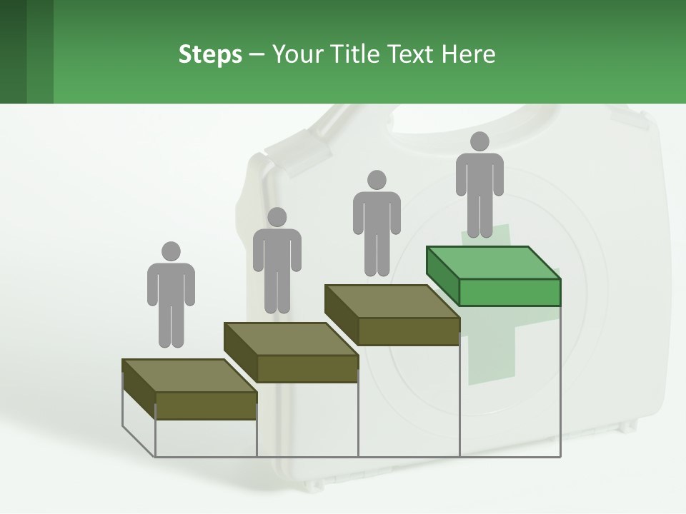 A Medical Kit With A Green Cross On It PowerPoint Template