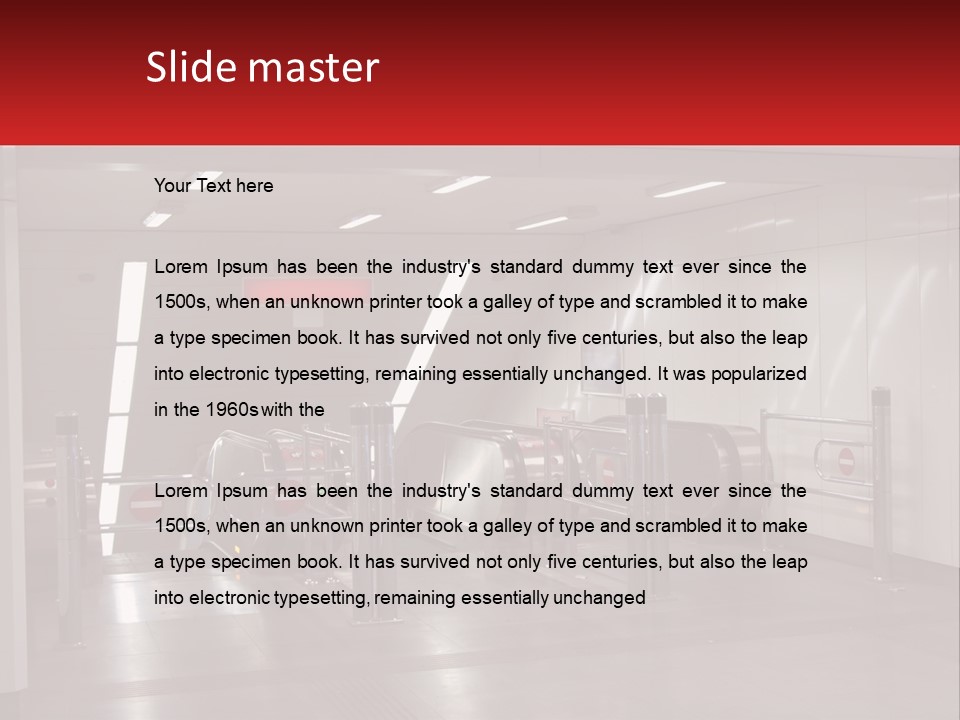 Floor Escalator Enter PowerPoint Template