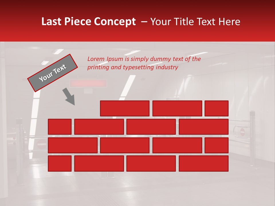 Floor Escalator Enter PowerPoint Template