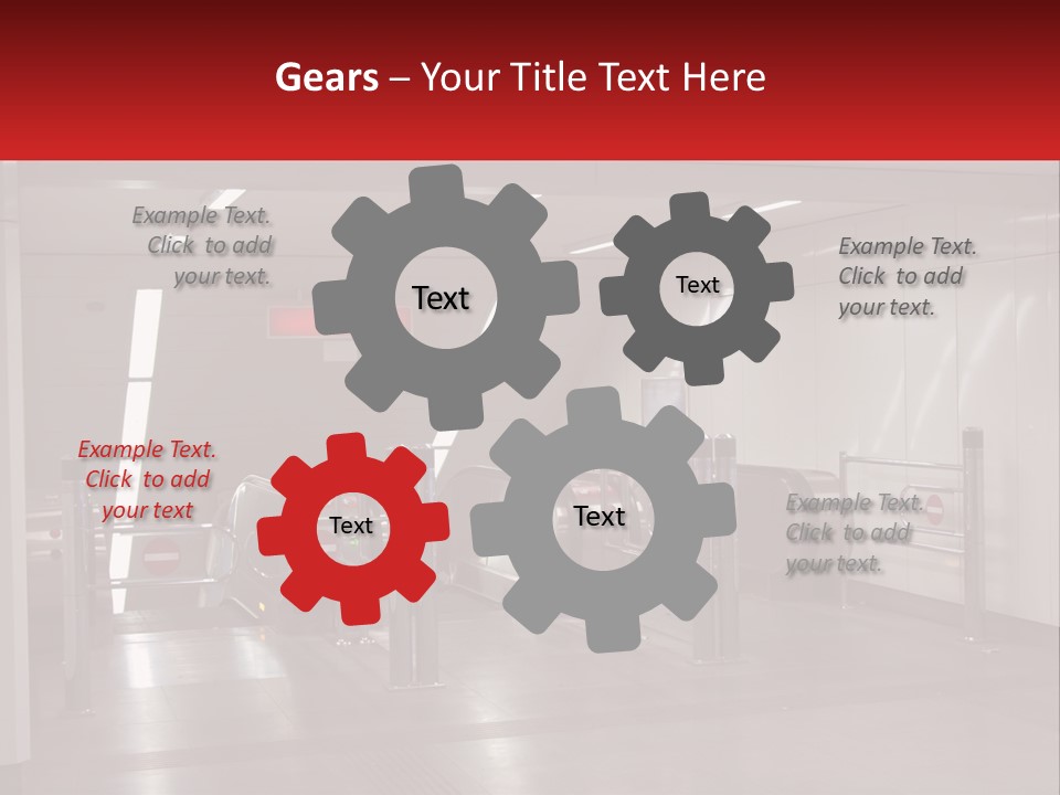 Floor Escalator Enter PowerPoint Template