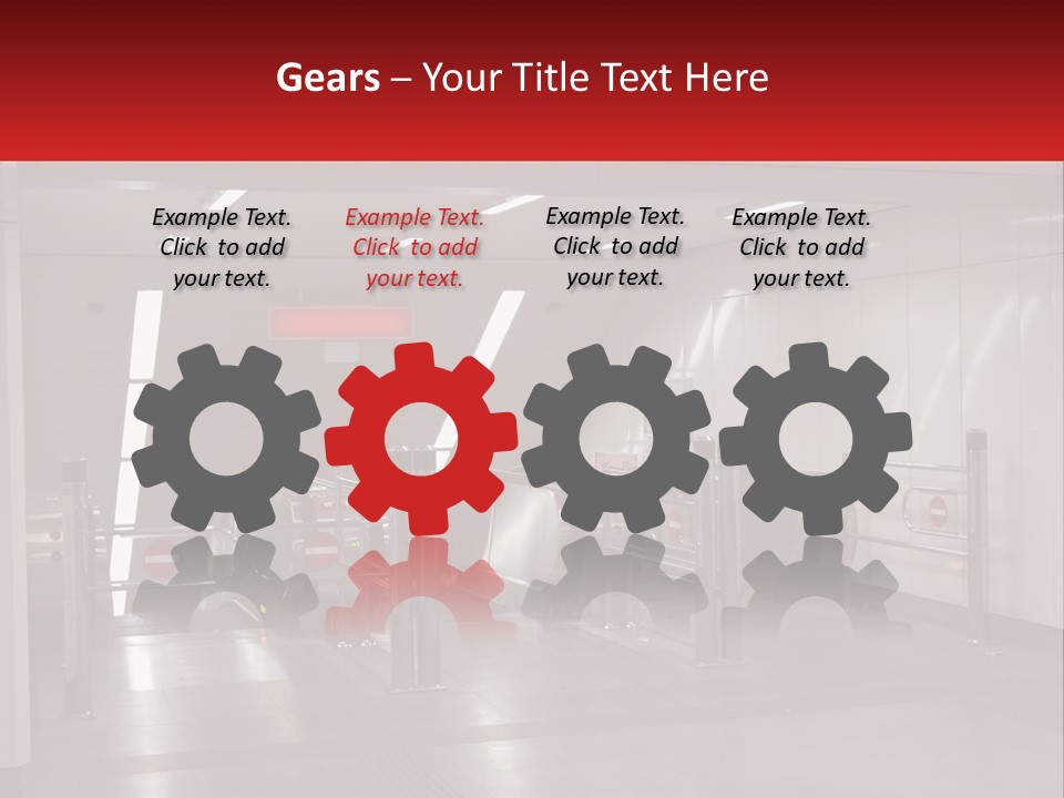 Floor Escalator Enter PowerPoint Template