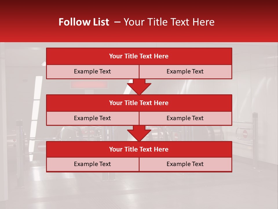 Floor Escalator Enter PowerPoint Template