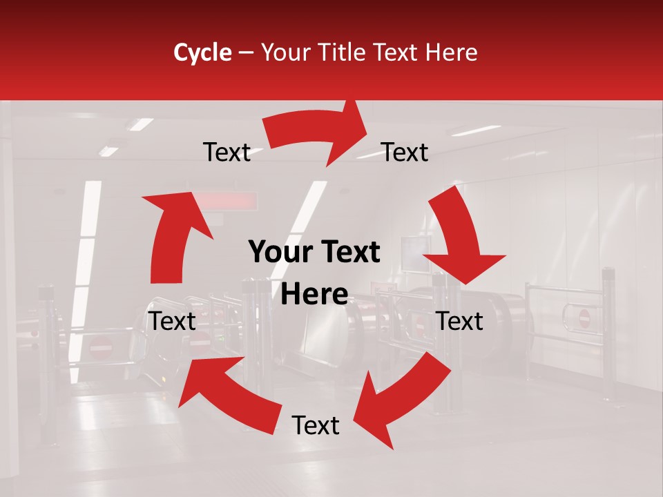 Floor Escalator Enter PowerPoint Template
