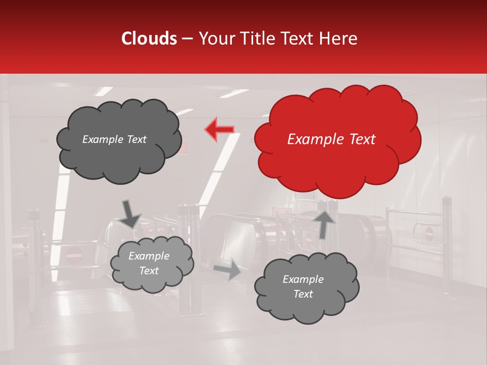 Floor Escalator Enter PowerPoint Template