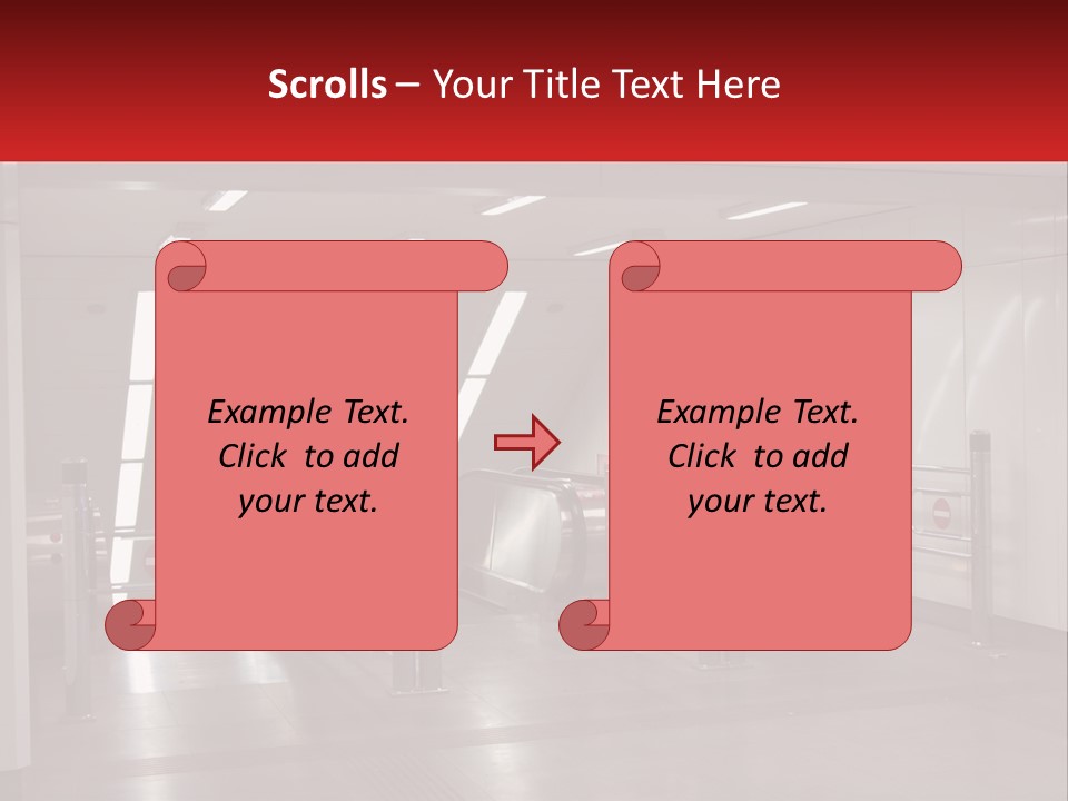 Floor Escalator Enter PowerPoint Template