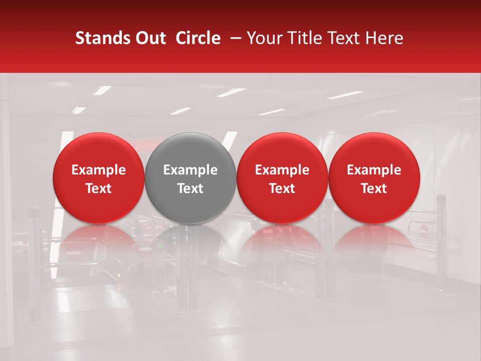 Floor Escalator Enter PowerPoint Template