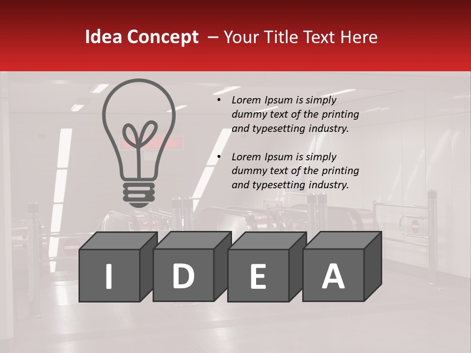 Floor Escalator Enter PowerPoint Template