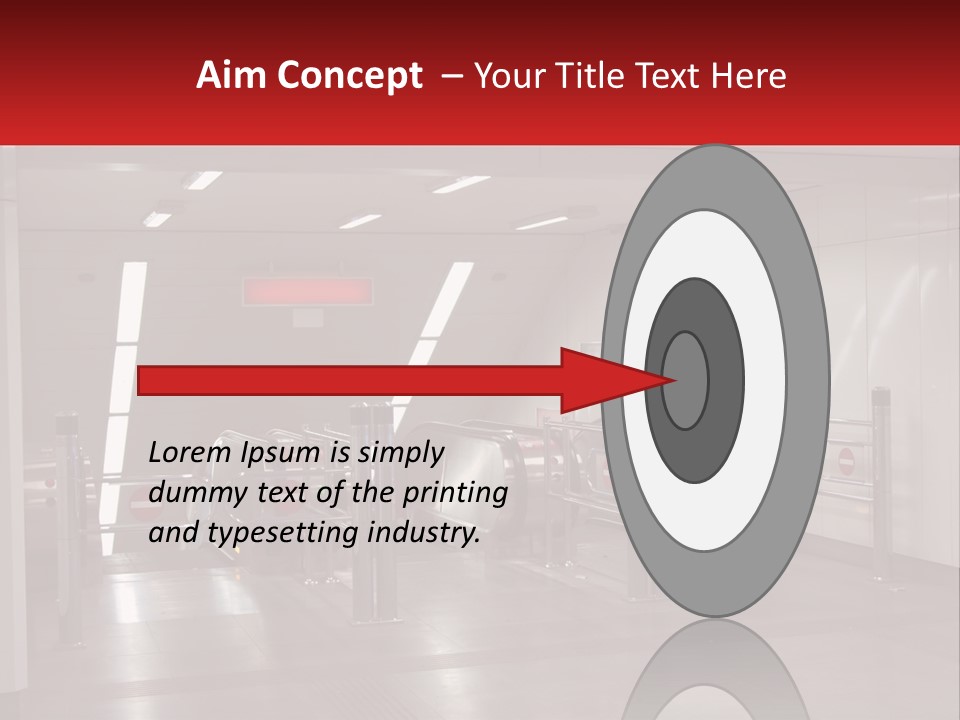 Floor Escalator Enter PowerPoint Template