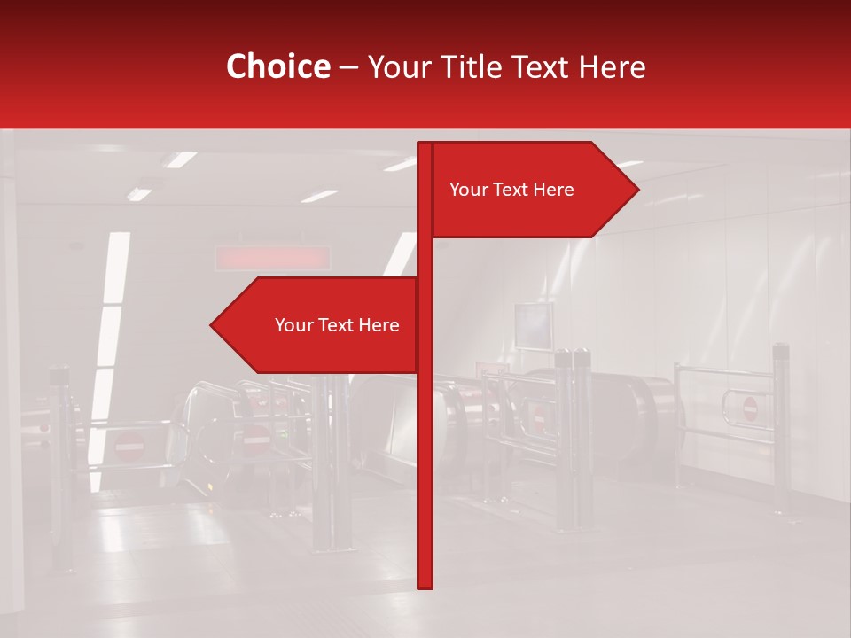 Floor Escalator Enter PowerPoint Template