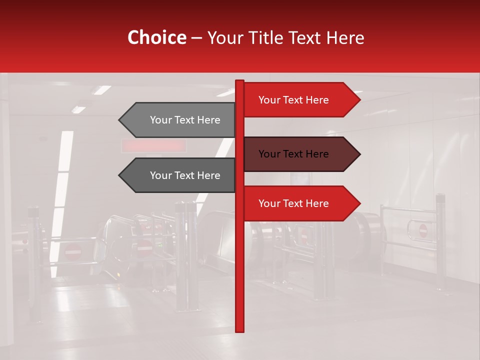 Floor Escalator Enter PowerPoint Template