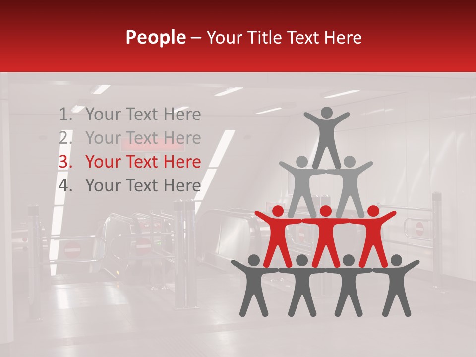 Floor Escalator Enter PowerPoint Template