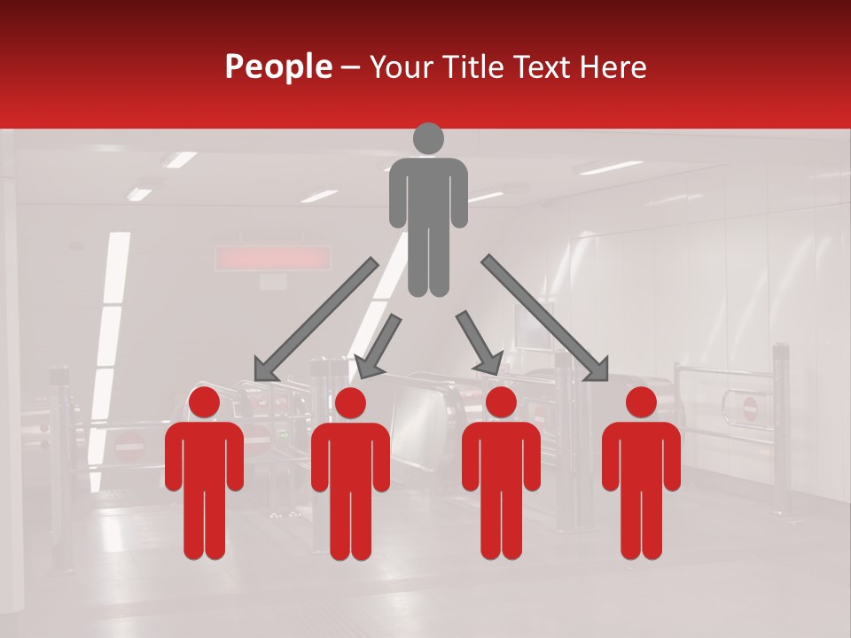 Floor Escalator Enter PowerPoint Template