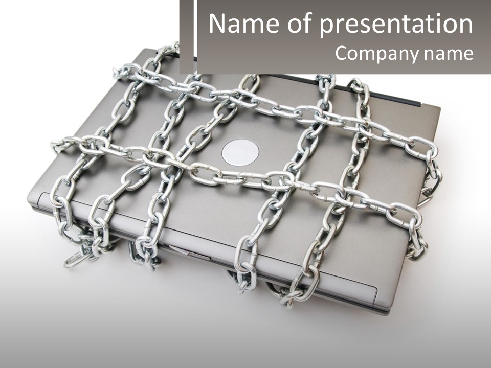 Safety Technology Padlock PowerPoint Template