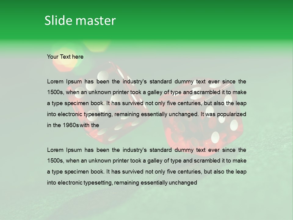 Strategy Casino Group PowerPoint Template