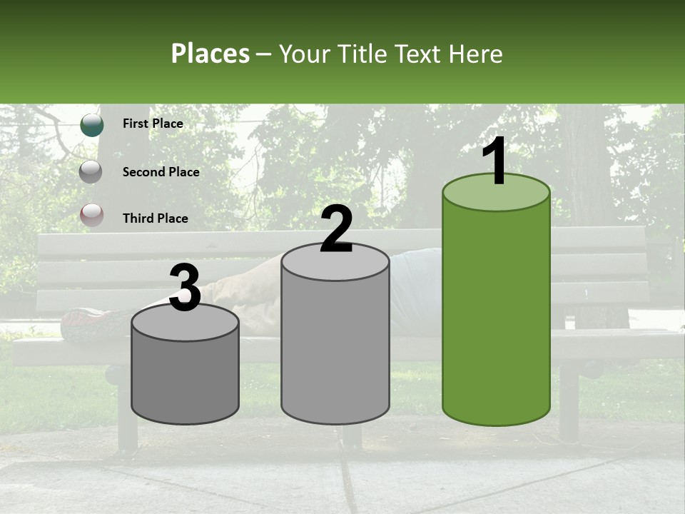 Bench Nap Relaxation PowerPoint Template