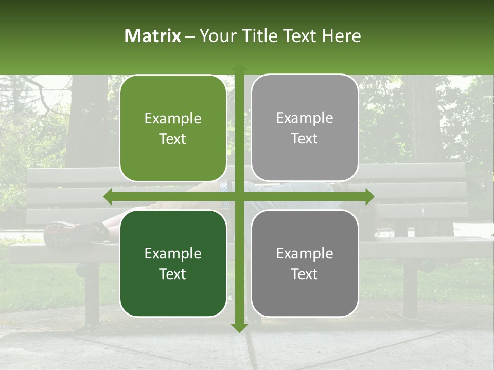 Bench Nap Relaxation PowerPoint Template