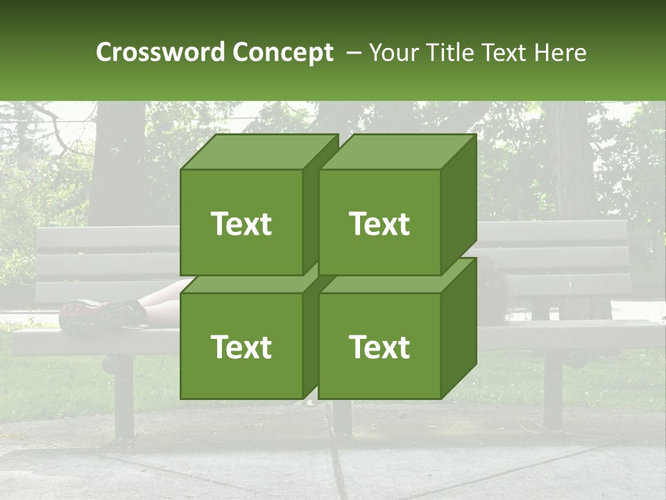 Bench Nap Relaxation PowerPoint Template