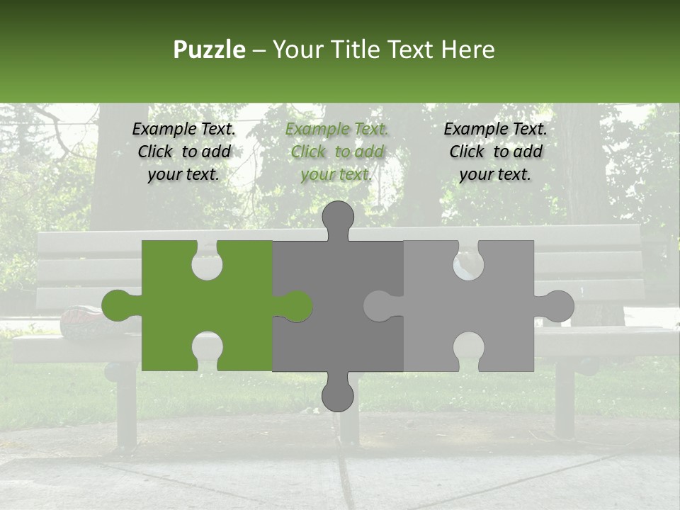 Bench Nap Relaxation PowerPoint Template