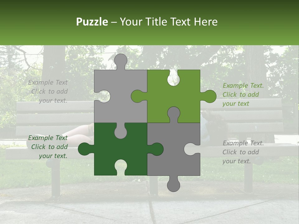 Bench Nap Relaxation PowerPoint Template