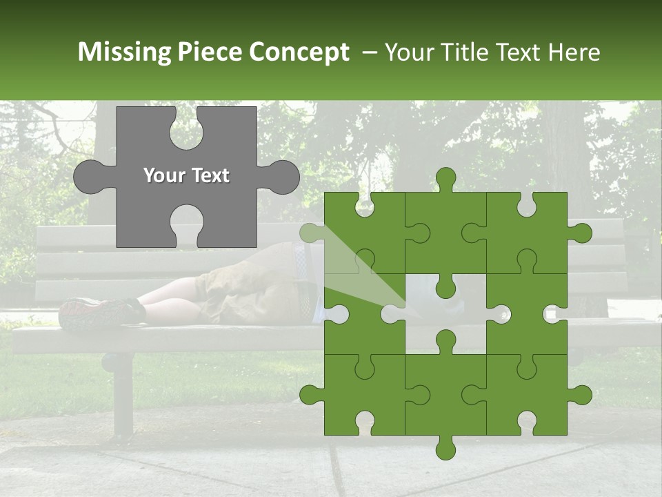 Bench Nap Relaxation PowerPoint Template