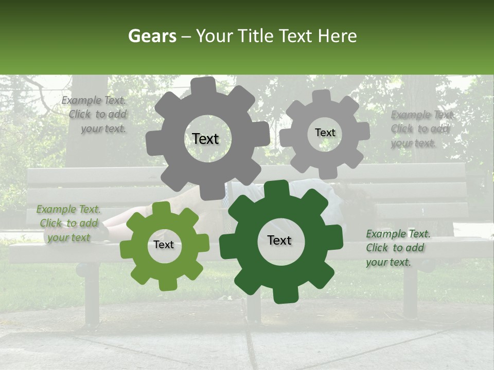 Bench Nap Relaxation PowerPoint Template