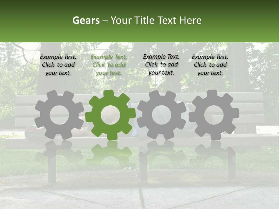 Bench Nap Relaxation PowerPoint Template