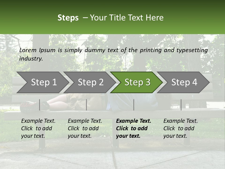 Bench Nap Relaxation PowerPoint Template