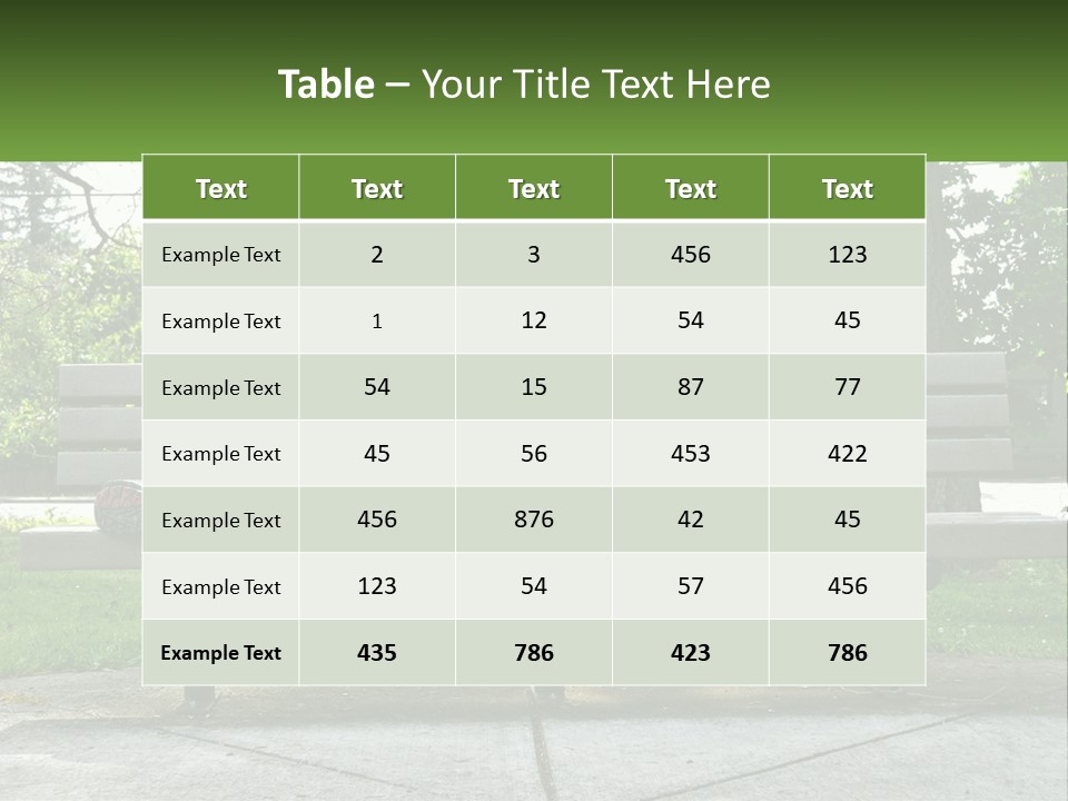Bench Nap Relaxation PowerPoint Template