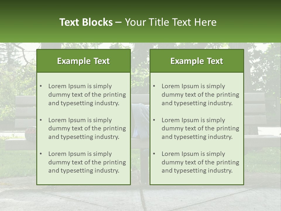 Bench Nap Relaxation PowerPoint Template