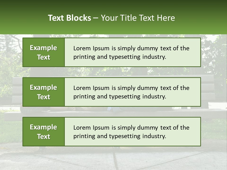 Bench Nap Relaxation PowerPoint Template