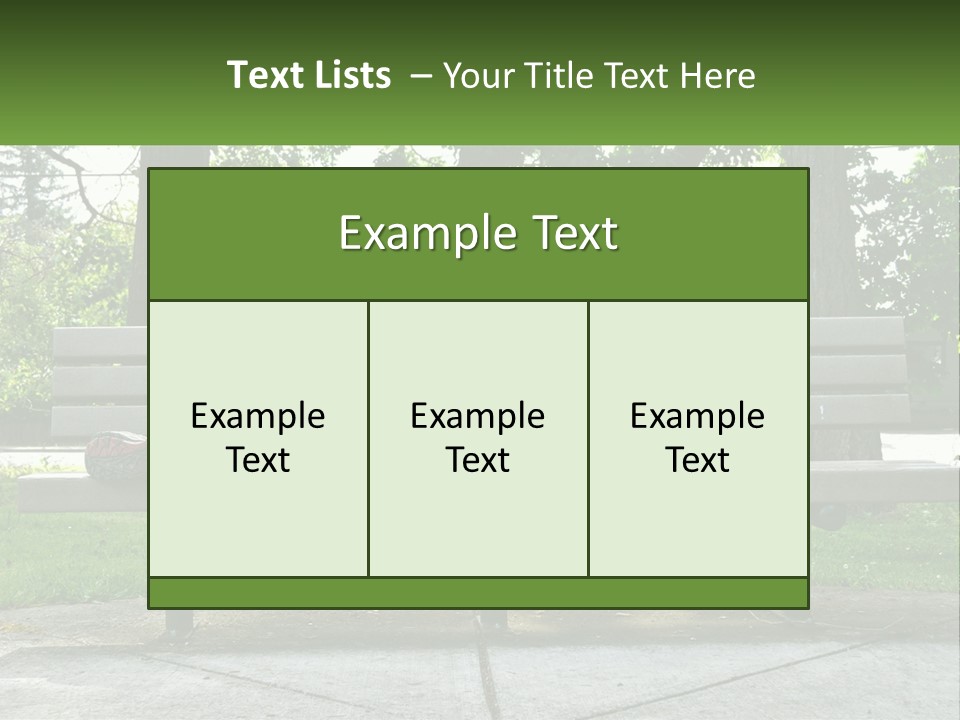 Bench Nap Relaxation PowerPoint Template
