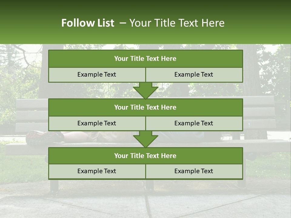 Bench Nap Relaxation PowerPoint Template