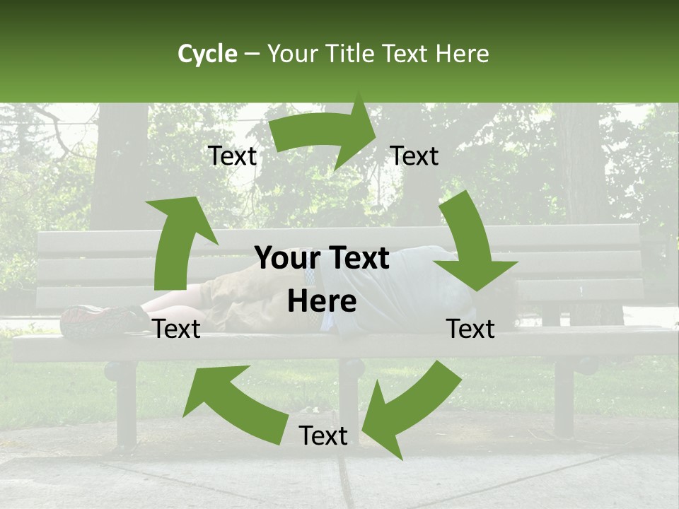 Bench Nap Relaxation PowerPoint Template