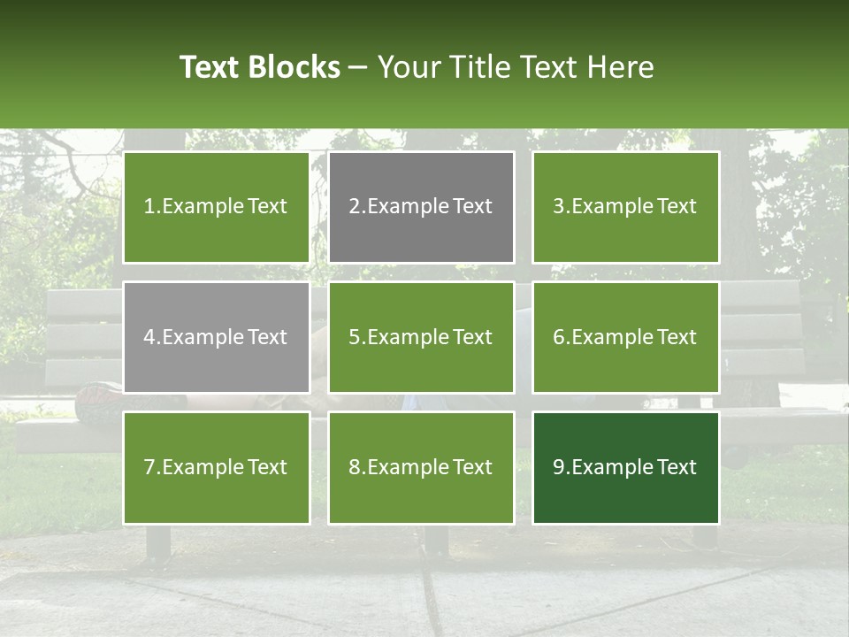 Bench Nap Relaxation PowerPoint Template