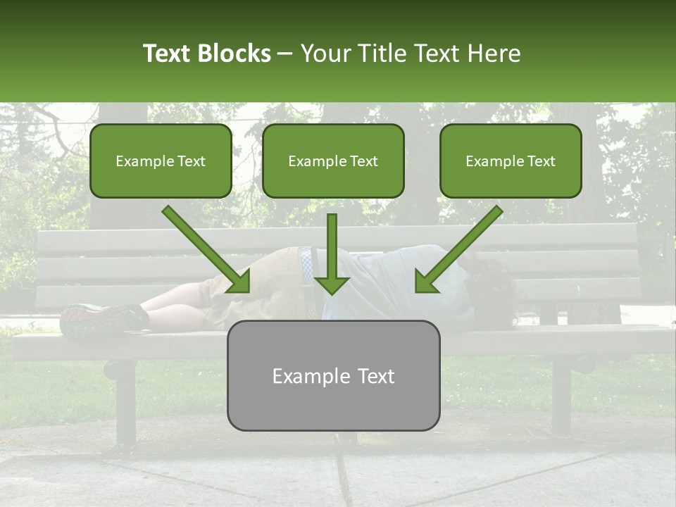 Bench Nap Relaxation PowerPoint Template