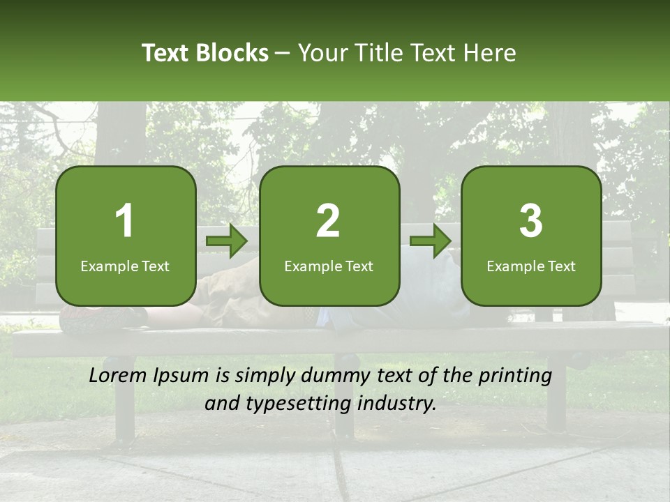 Bench Nap Relaxation PowerPoint Template