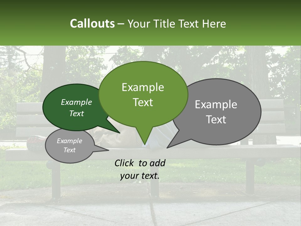 Bench Nap Relaxation PowerPoint Template