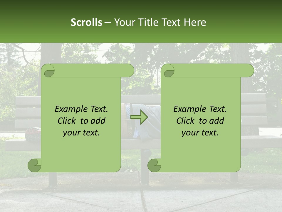 Bench Nap Relaxation PowerPoint Template