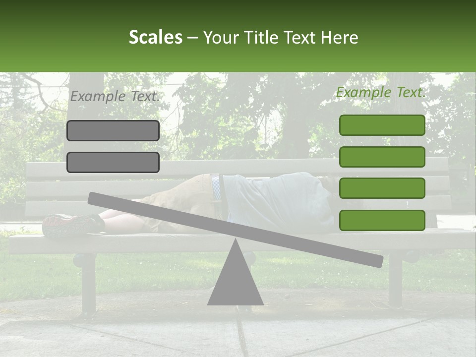 Bench Nap Relaxation PowerPoint Template
