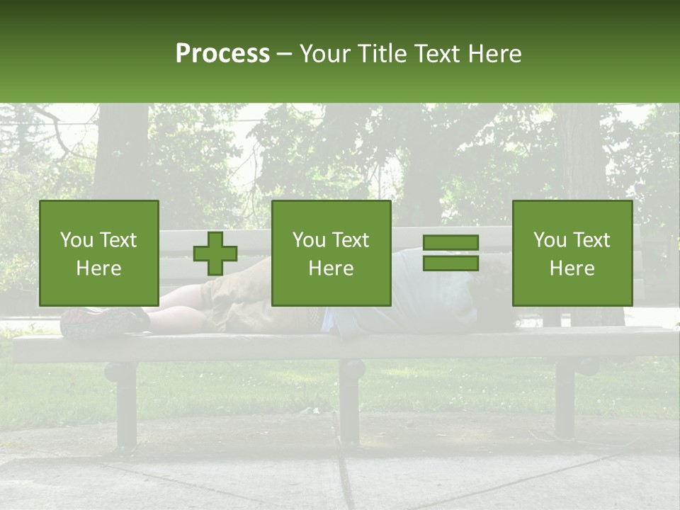 Bench Nap Relaxation PowerPoint Template
