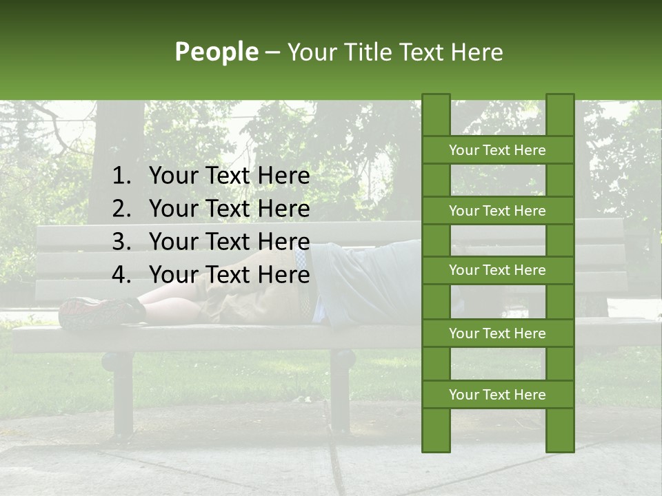 Bench Nap Relaxation PowerPoint Template