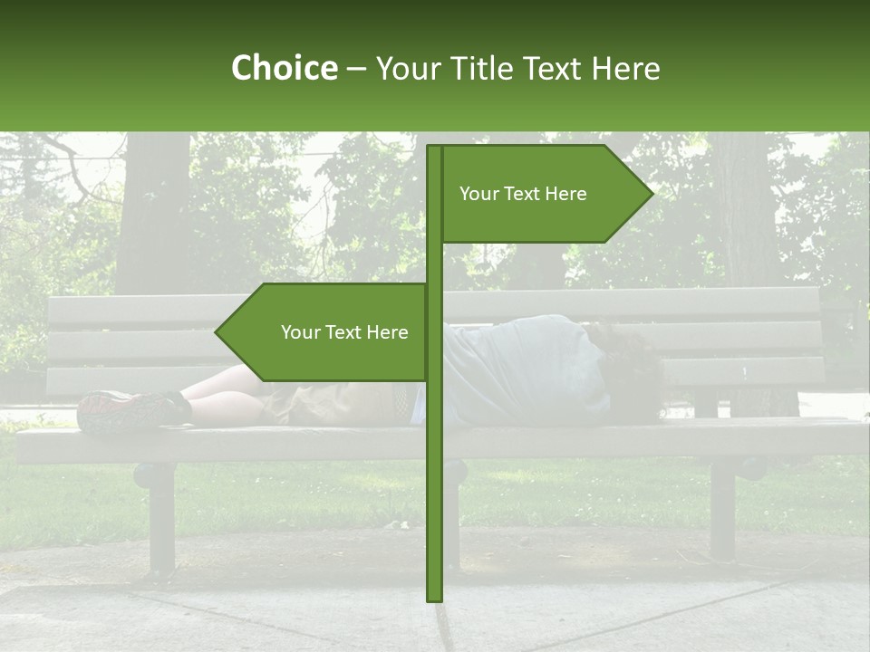 Bench Nap Relaxation PowerPoint Template
