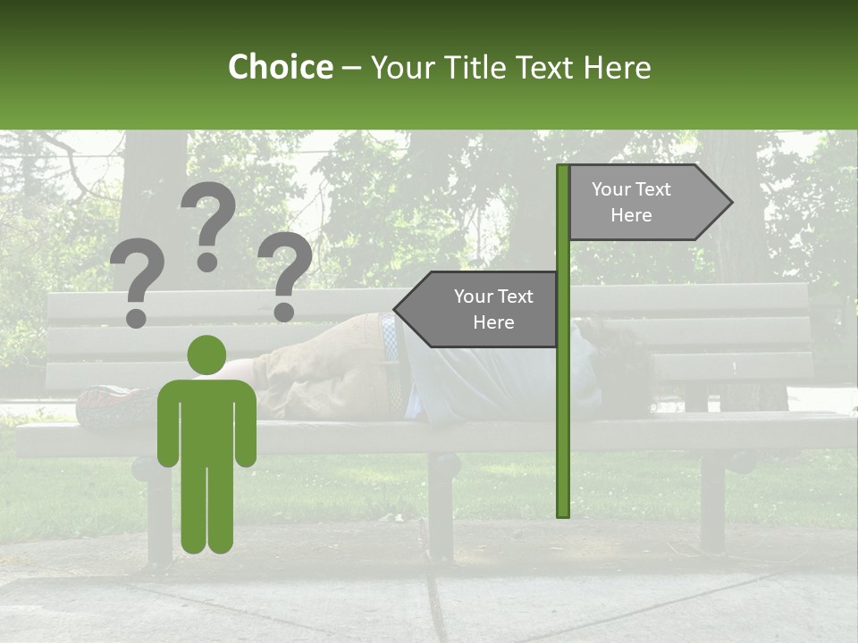 Bench Nap Relaxation PowerPoint Template