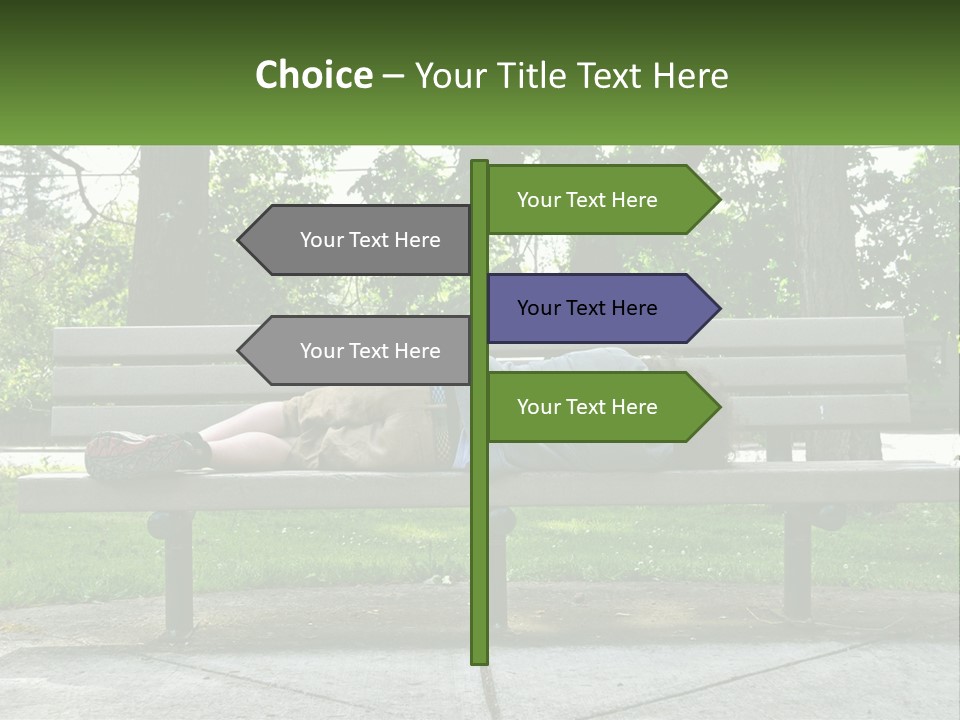 Bench Nap Relaxation PowerPoint Template
